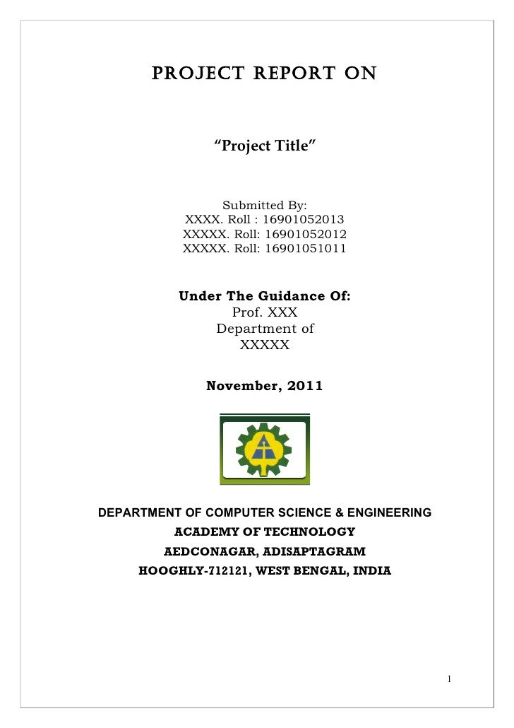 Project title in ms project